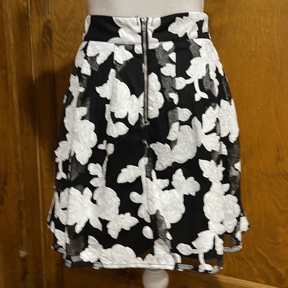 ANGL Skirt with Faux Leather Floral Appliqué - EUC - Picture 3 of 6